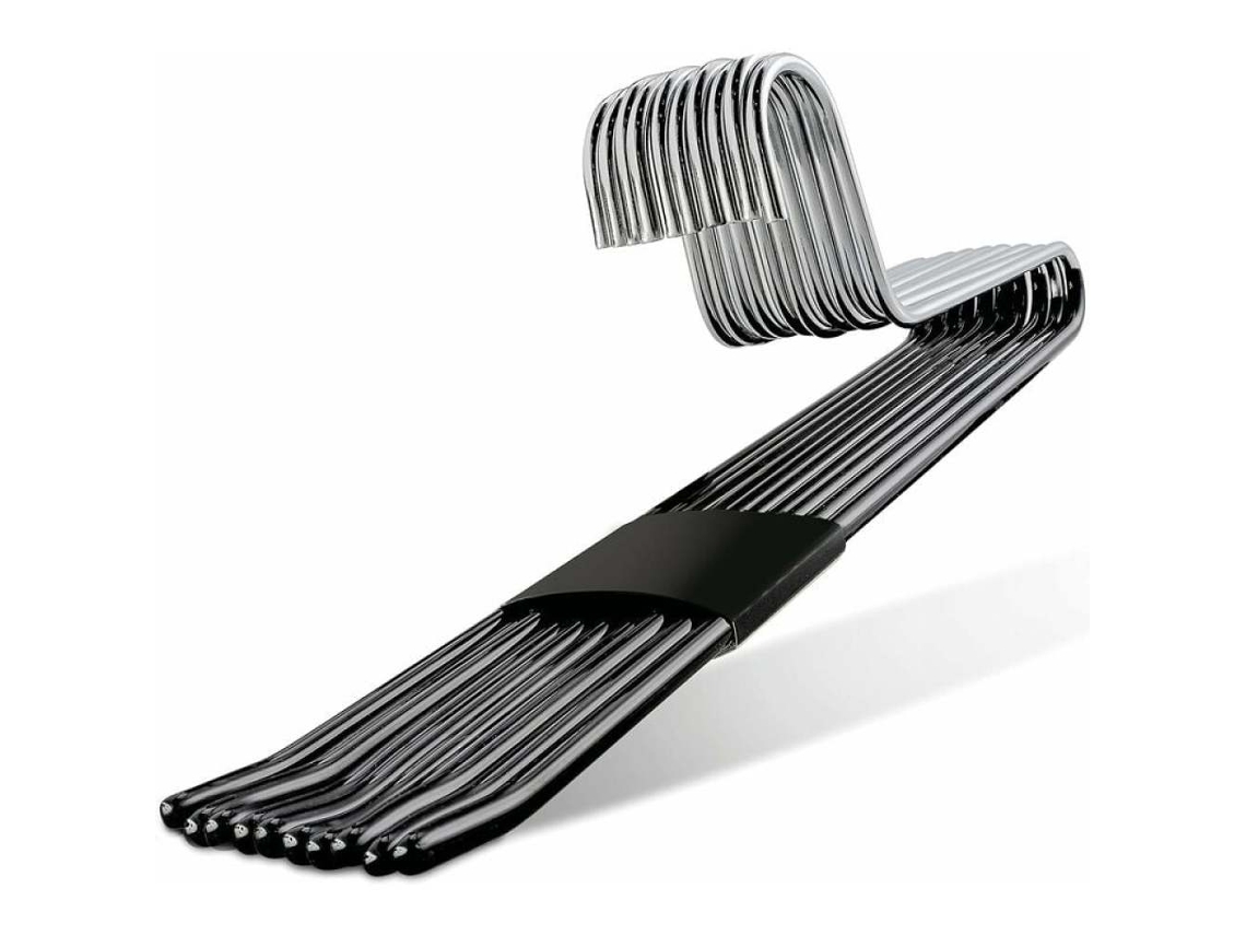 Organizador de perchas para pantalones, percha antideslizante que ahorra espacio con diseño abierto para guardar en el armario, percha de metal resistente.