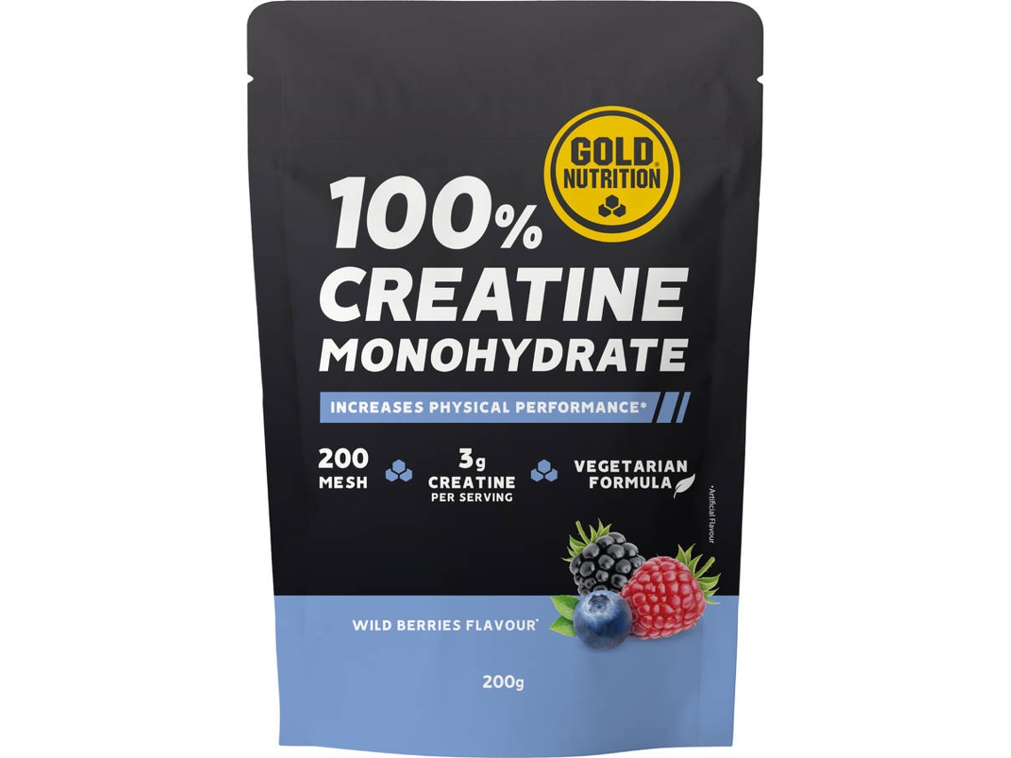Creatina GOLD NUTRITION Monohidratada Sabor Frutas del Bosque (200g)