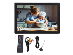Televisor LED portátil de 14 pulgadas con sintonizador integrado y pantalla LCD con soporte