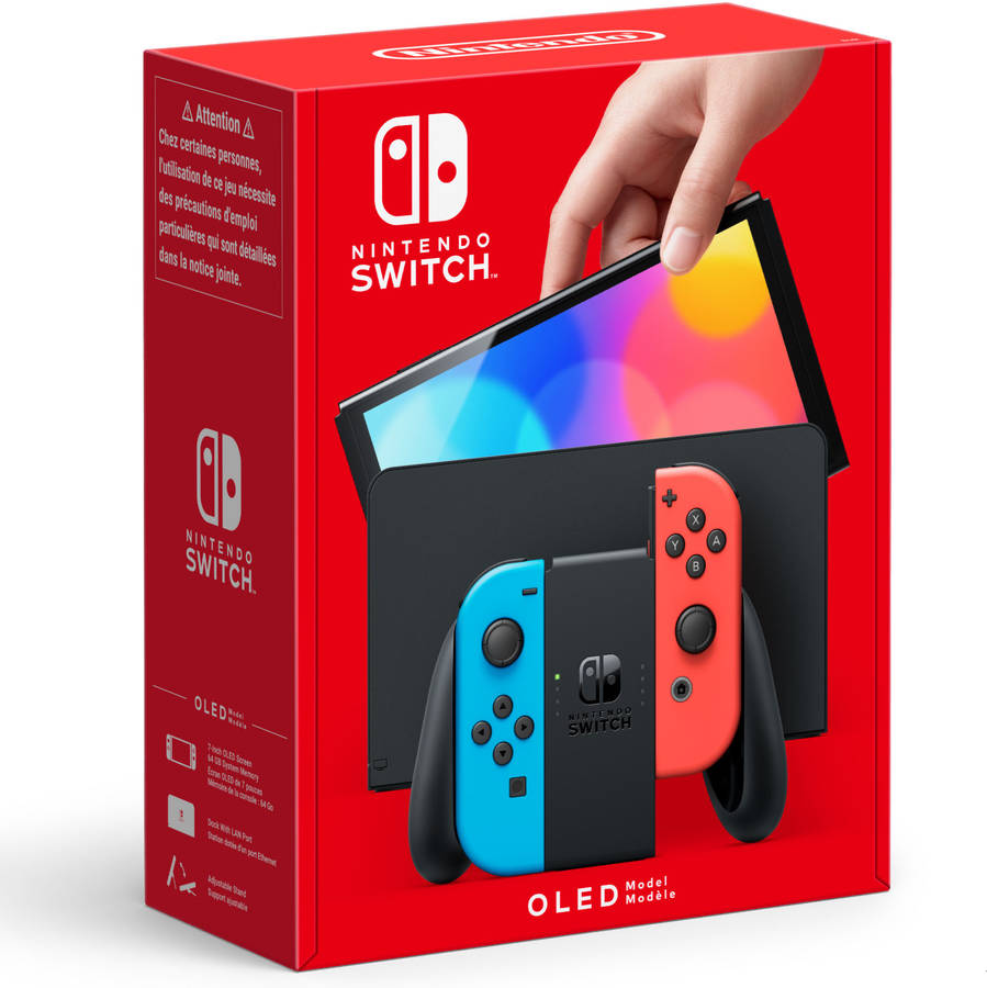 Consola Nintendo Switch Modelo OLED (64 GB - Azul y Rojo Neón)