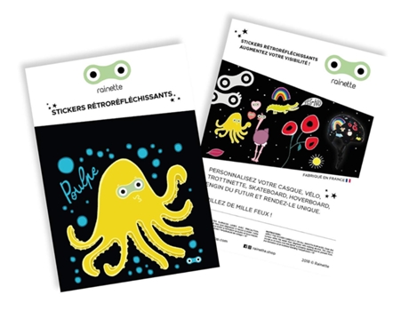 Stickers RAINETTE (Blanco - 10 x 10 cm)