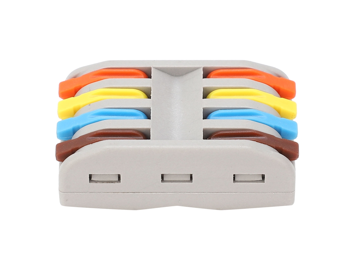 Yncm2026-5pcs Conector Terminal Spl Rápido Cable Duro Flexible Bloque Pinza Alambre Multicolor Spl-4