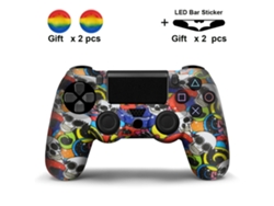 Capa Halinuia Para Controle De Ps4, Silicone Com 2 Capas Protetoras (17)