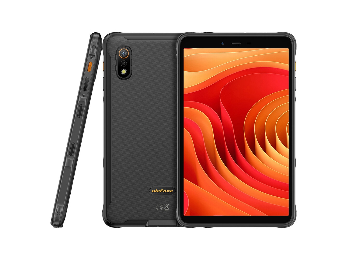 Tableta robusta Ulefone Armor Pad Lite negra con procesador Mediatek MT8766 de cuatro núcleos, 3 GB + 3 GB de RAM, 32 GB de ROM, 8 pulgadas, Android 13, IP68, IP69K