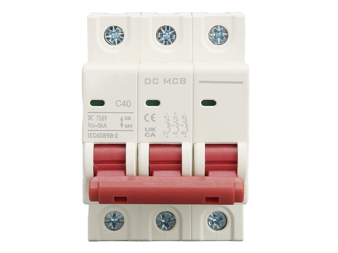 Yncm2026-interruptor De Circuito Dc 3p 40a 750v 6ka Protección Solar Pv Sobrecarga Cortocircuito