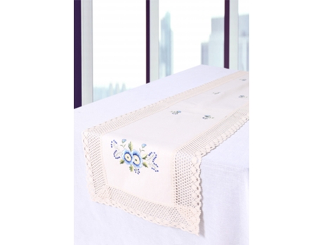 Camino de Mesa Bordado Floral azul 40*110cm BOD HOME