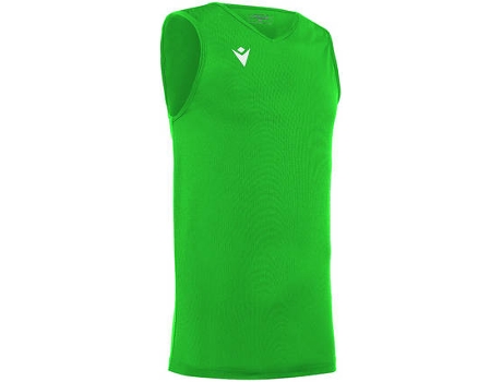Camiseta de Hombre para Baloncesto MACRON Sin Mangas Deva Verde (M)