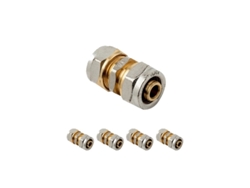 5 X Manguito Para Tubo Multicapa De Compresion 16 Mm, Sin Necesidad De Maquina Prensadora, Gris