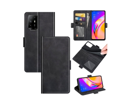 Funda Tipo Livro Fecho para Oppo Oppo Reno5 Z GIFT4ME Negro