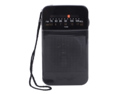 Rádio Preto EOOCOO (conector para Fones de Ouvido, Alto falante Integrado de Alto Volume)