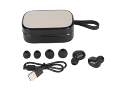 Auriculares Inalámbricos Bluetooth 5.1 Ipx7 Con Pantalla Digital Y Mini Estuche De Carga - Negro