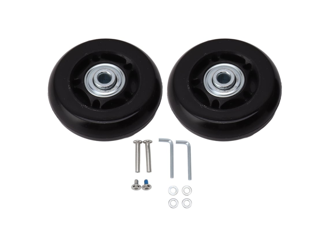 2 Ruedas De Repuesto Para Maleta, De Goma Silenciosa, Giratorias Con Rodamientos, Kit De Reparación De 72x24 Mm.