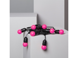 Guirnalda de Luces LEDKIA Waterproof Negro 8 Bombillas Led E27 G45 3W de Colores Rosa (550 cm)