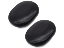 Juego de 2 piedras de masaje extragrandes para uso profesional o en spas domésticos, relajación y alivio del dolor (10x8cm)