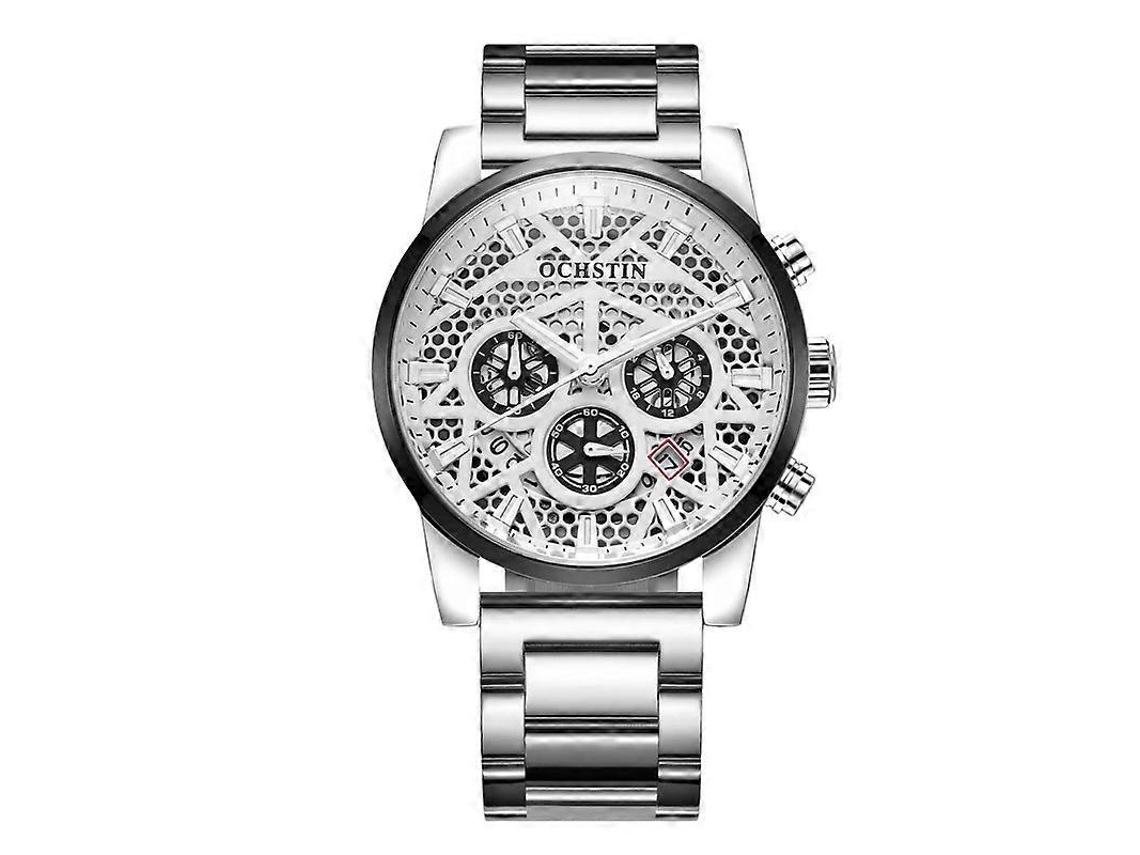 Reloj de cuarzo multifuncional impermeable para hombre Ochstin 7241 con correa de acero Hengrongshen