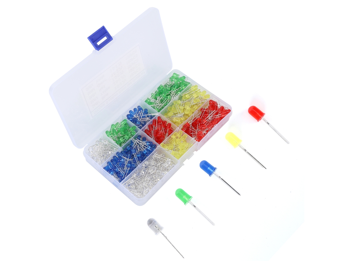 2026as-500 Piezas Perlas Led 5mm Cabeza Redonda Pies Cortos Diodos Emisores De Luz Super Brillantes