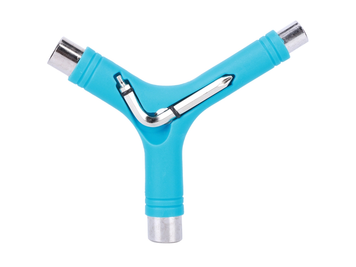 Herramienta De Skateboard Profesional Llave De Acero Aleado Tipo Y Multiusos Cinco Funciones Azul Cielo