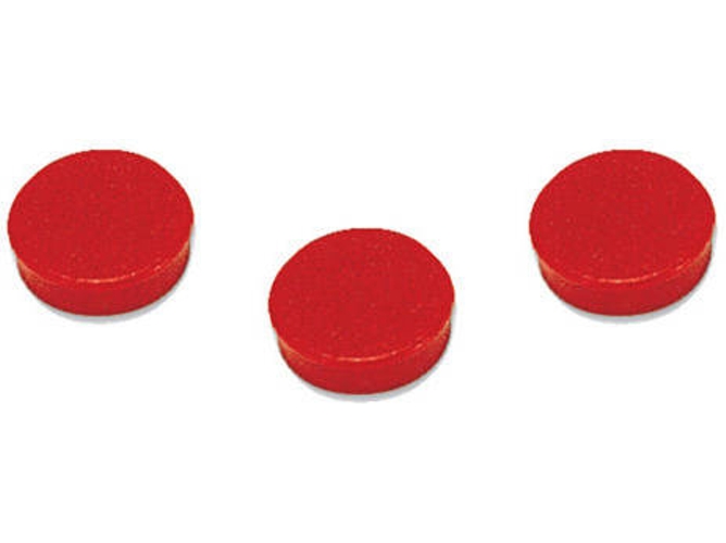 Conjunto de 10 Imanes BI-OFFICE (Rojo - 30mm)