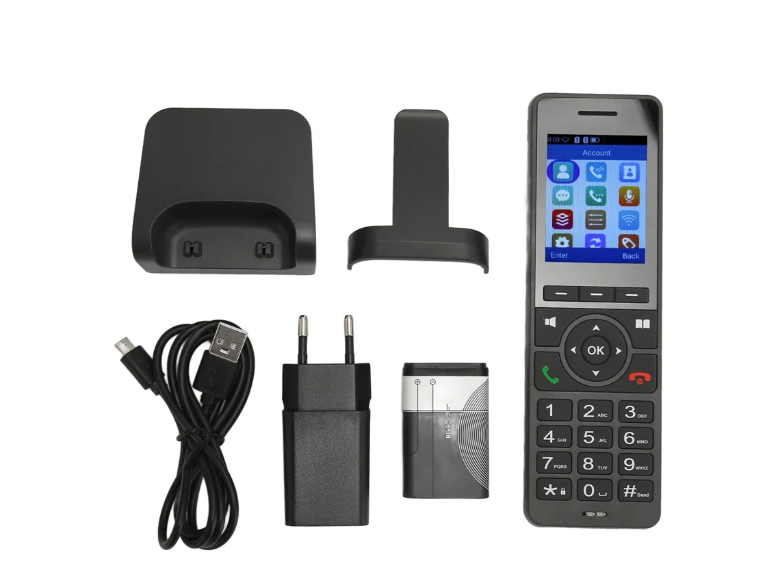 Teléfono móvil fijo portátil (tarjeta SIM 4G, llamada IP de red)