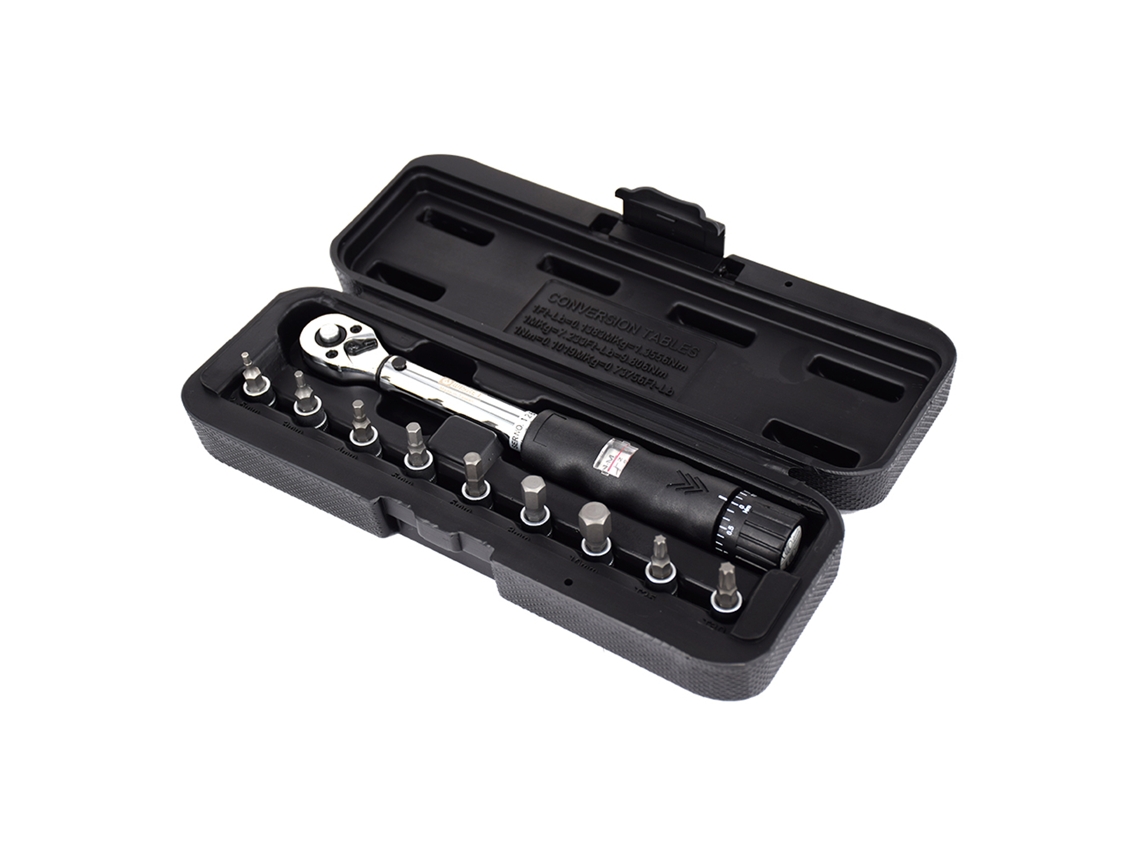 Juego De Llaves Dinamométricas Para Bicicletas De 2-14 Nm Y 1/4" Con Trinquete Y Herramientas De Reparación Manuales.