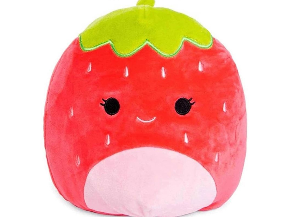 Peluche De 28 Cm (11 Pulgadas) - Fruta O Animal Ultrasuave, Muñeco De Peluche Suave, Almohada Para Abrazar (fresa)