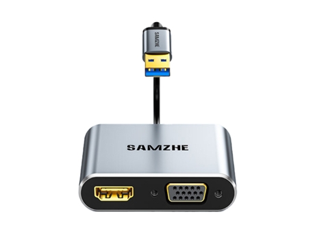 Adaptador SAMZHE Uhg2021 2 en 1 Usb a HDMI VGA