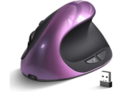Ratón Ergonómico Inalámbrico Vertical Ratón Derecho Morado Saisiyiky