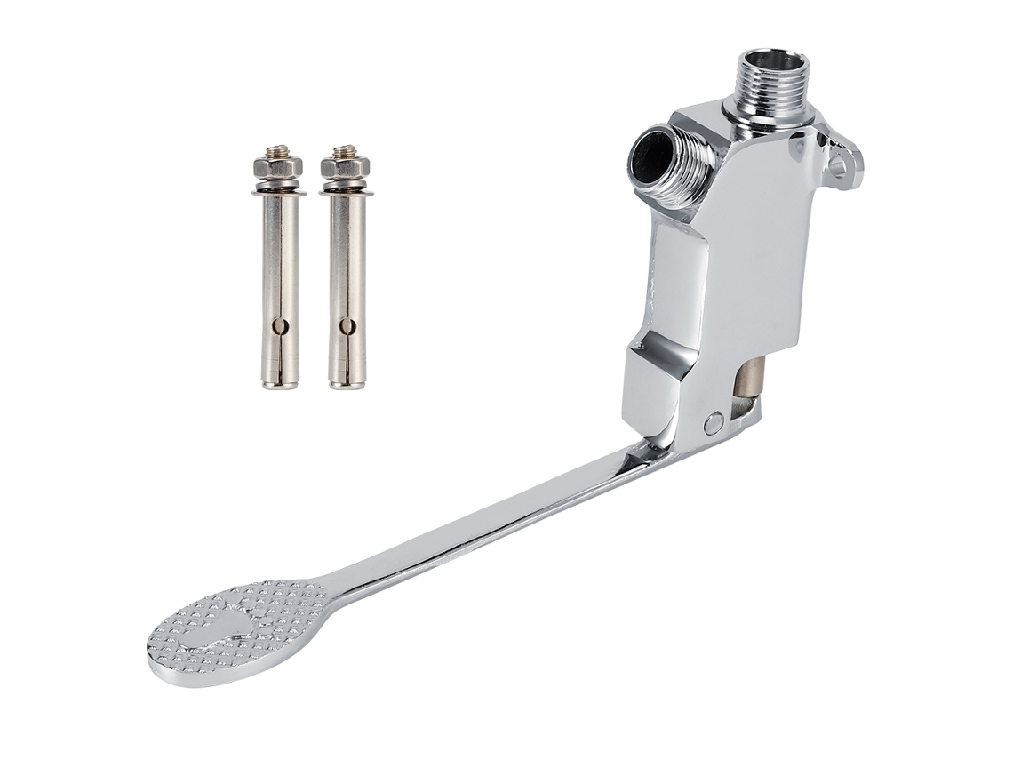 Accesorio de pedal de cobre con rosca G1/2 para lavabo de baño