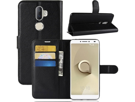 Carcasa Alcatel 3v Multi4you Libro Cartera Negro