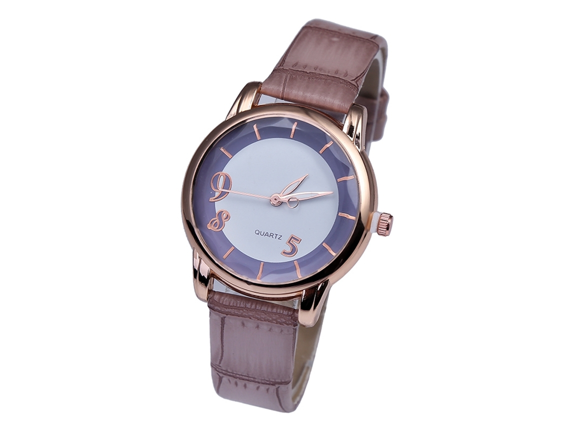 Reloj De Pulsera Para Mujer Zhoulianfa Zlf0280, Piel Sintética, Estilo Sencillo, Cuarzo, Morado.