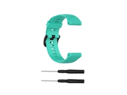 Pulsera para GPS Garmin Fenix 6 Sapphire con rayas horizontales, silicona, azul laguna.