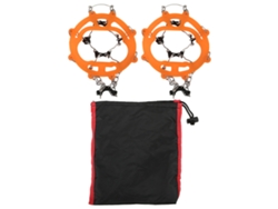 2 Pares De Garras Antideslizantes Para Zapatos Con 8 Pines Para Senderismo, Montañismo Y Nieve - Naranja