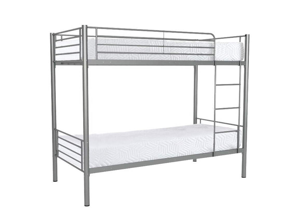 Litera Doble 90Cm Metal As110 Gris 2 Colchones 90X190Cm SALDOSYSTOCKS