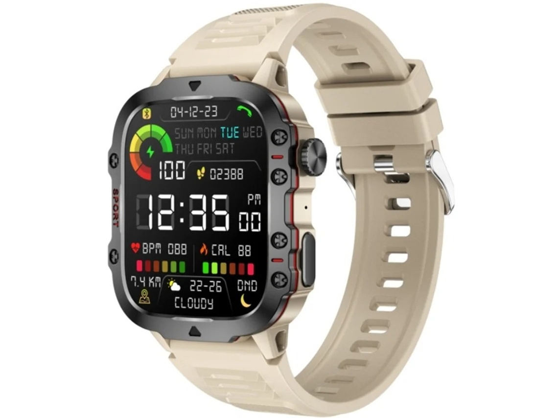 Reloj inteligente militar Bestvite de 1,96 pulgadas para hombre, con monitor de actividad física, llamadas, frecuencia cardíaca y sueño.