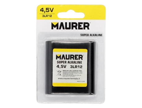Pila MAURER Alcalina 3Lr12 / Petaca (Blister 1 Pieza)