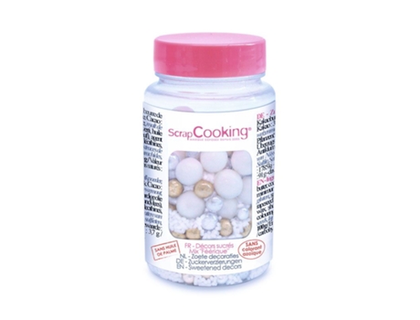 Tarro de azúcar dorado, plateado y blanco - Magia - 80 g