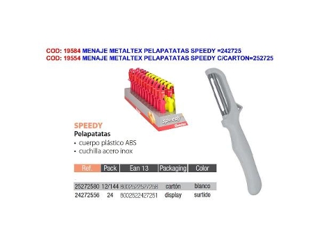 Menaje metaltex pelapatatas speedy 242725