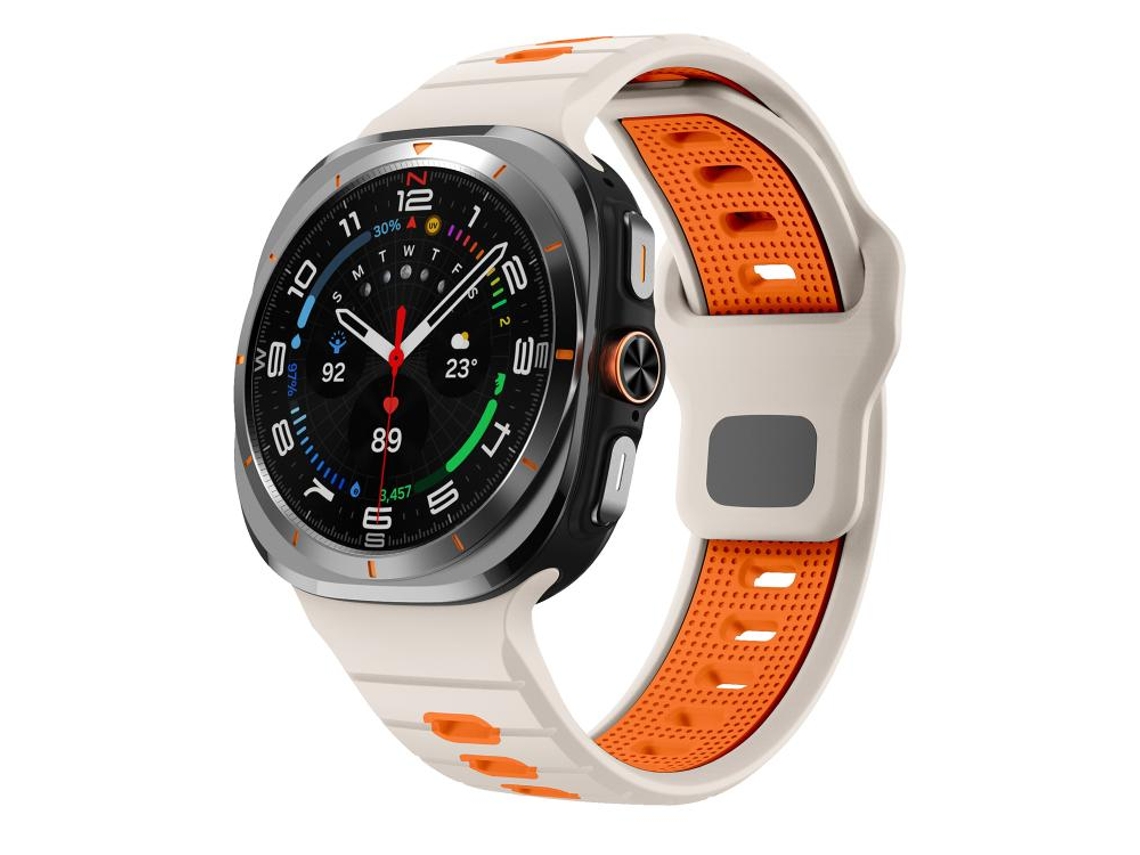 Correa de silicona para Samsung Galaxy Watch Ultra con rayas horizontales y hebilla invertida (47 mm)