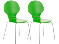 2x silla ergonómica apilable DIEGO verde CLP