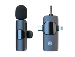 Micrófono Lavalier Con Cancelación De Ruido 3 En 1 Compatible Con Android Apple Y Cámaras Cuich
