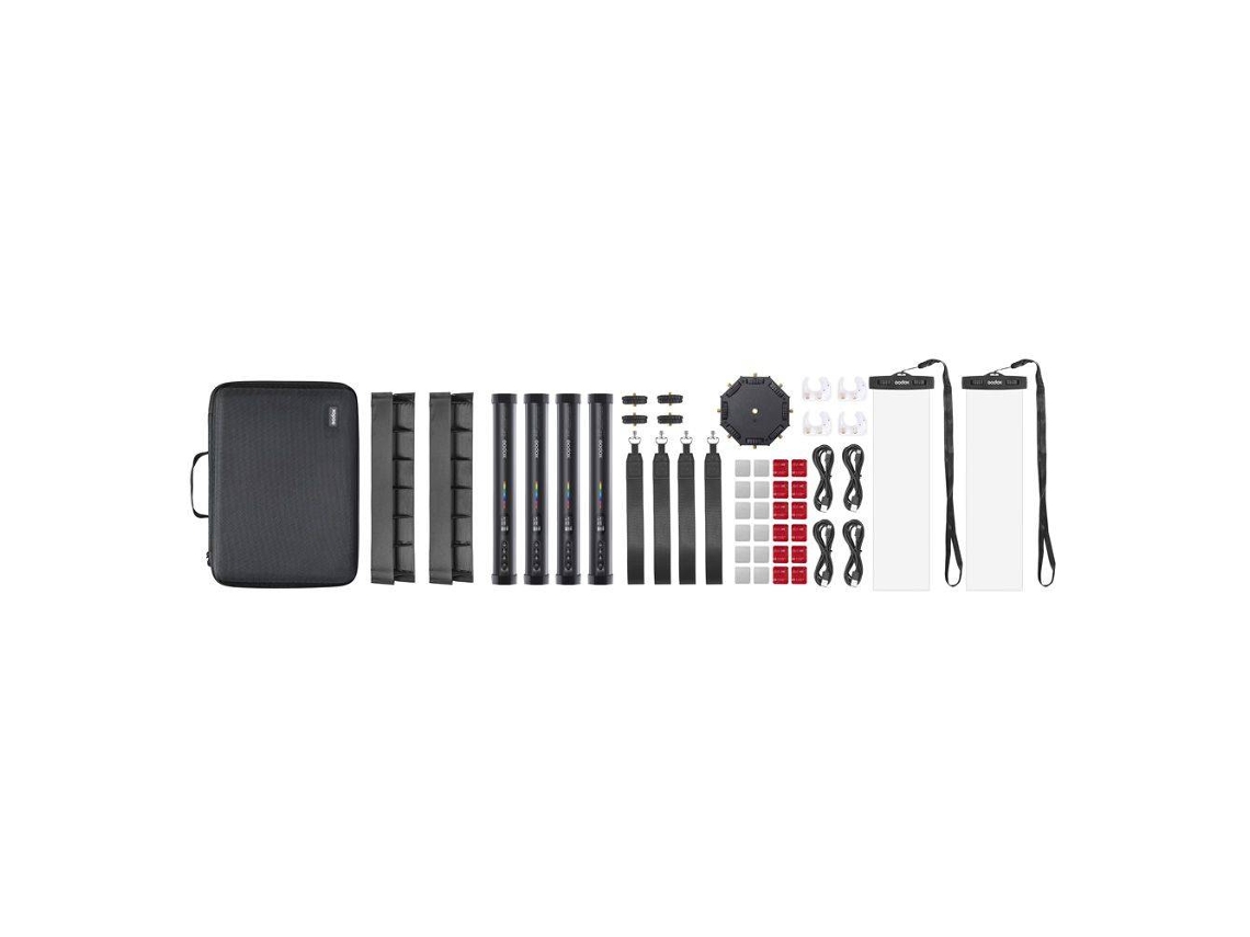 Kit Cuádruple Iluminador Led Tubular GODOX Tl30