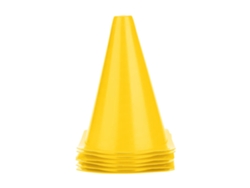 2026rebe-6pcs Conos De Entrenamiento Fútbol 18cm Barreras Plásticas Marca Balón Accesorio Amarillo