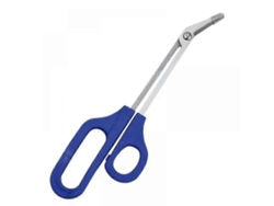 Tijeras de uñas de mango largo de 20 cm para uñas gruesas y de fácil acceso, ideales para personas mayores, hombres y mujeres (azul) 25-26