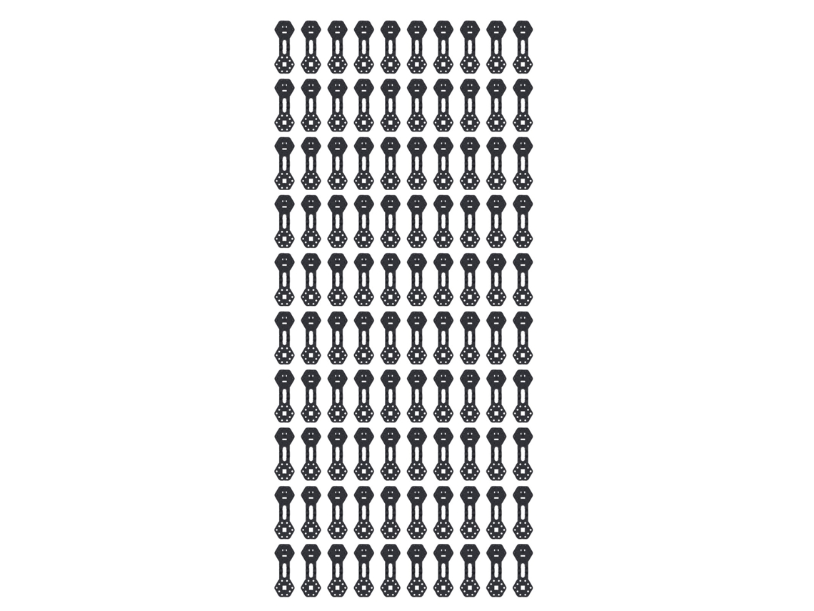 Clips de plástico para jardín, color negro, 100 unidades