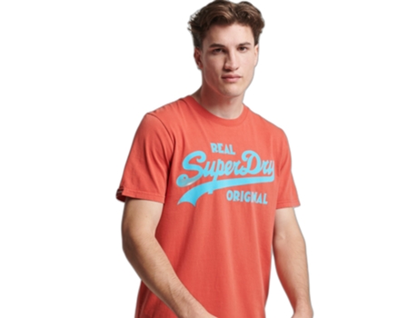 Camiseta para Hombre SUPERDRY (Algodón - L - Rojo)