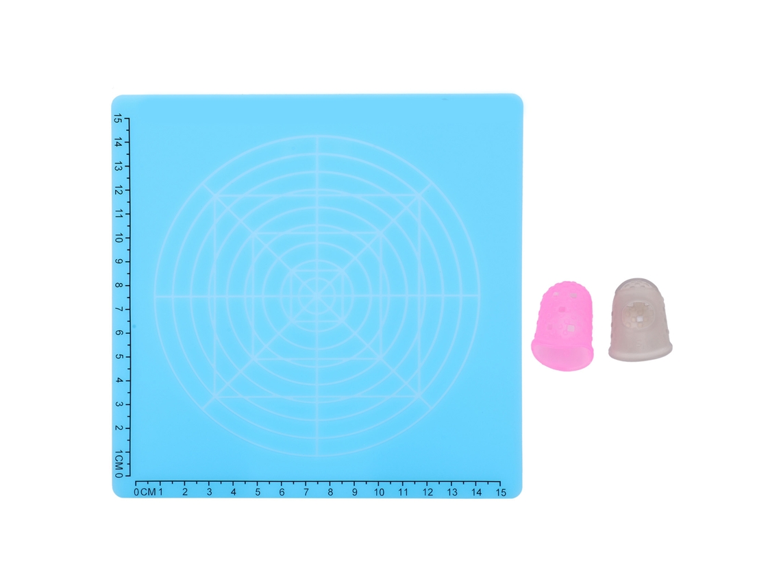 Bloque De Silicona Azul Para Bolígrafo De Impresión 3d Con Protectores Para Los Dedos - Accesorio De Dibujo