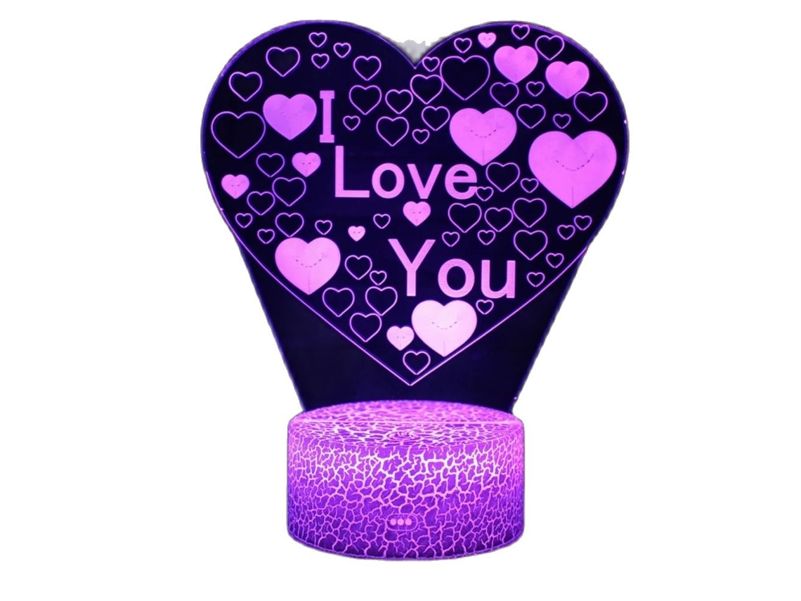 Luz De Noche Decorativa Led En Forma De Corazón "te Amo", Un Regalo Romántico Para El Día De San Valentín.