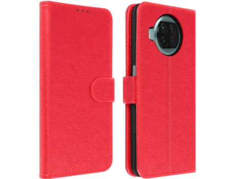 Funda Xiaomi Mi 10T Lite AVIZAR Libro Billetera Rojo