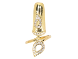 Omni-anillos De Uñas Creativos Apertura Personalizados Moda Con Strass Joyería De Punta De Dedo Oro