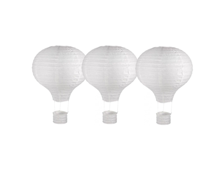 3 farolillos de papel con globos con marco de metal Ø 30 x 40 cm RAYHER